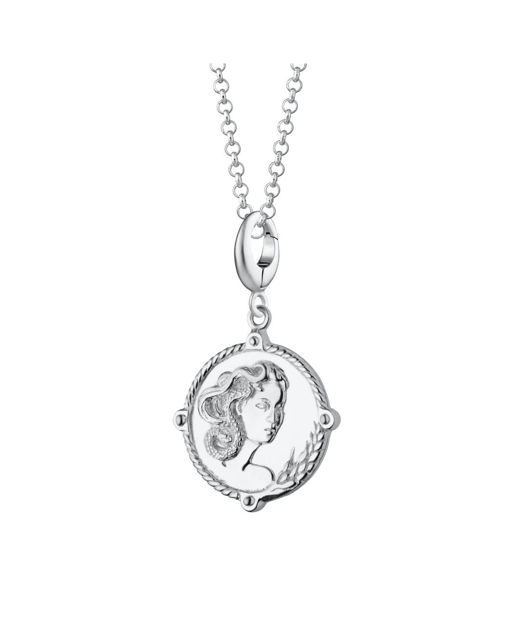Lily Charmed Metallic Sterling Goddess Of Fertility And Nature Demeter Charm Necklace