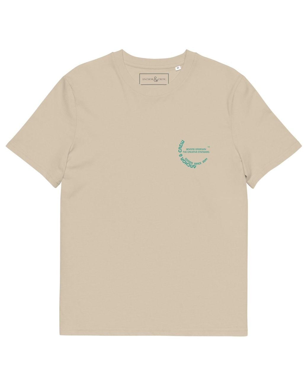 Anchor and Crew Natural Neutrals Desert Dust Beyond Ordinary Creative Standard Organic Cotton T-Shirt for men