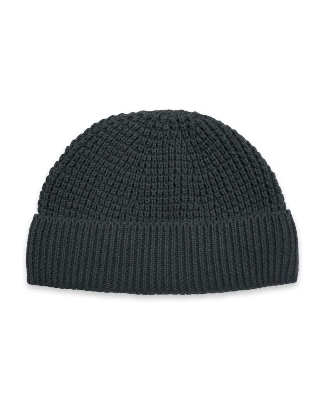Paul James Knitwear Green Lightweight Cotton Docker Whitby Beanie for men