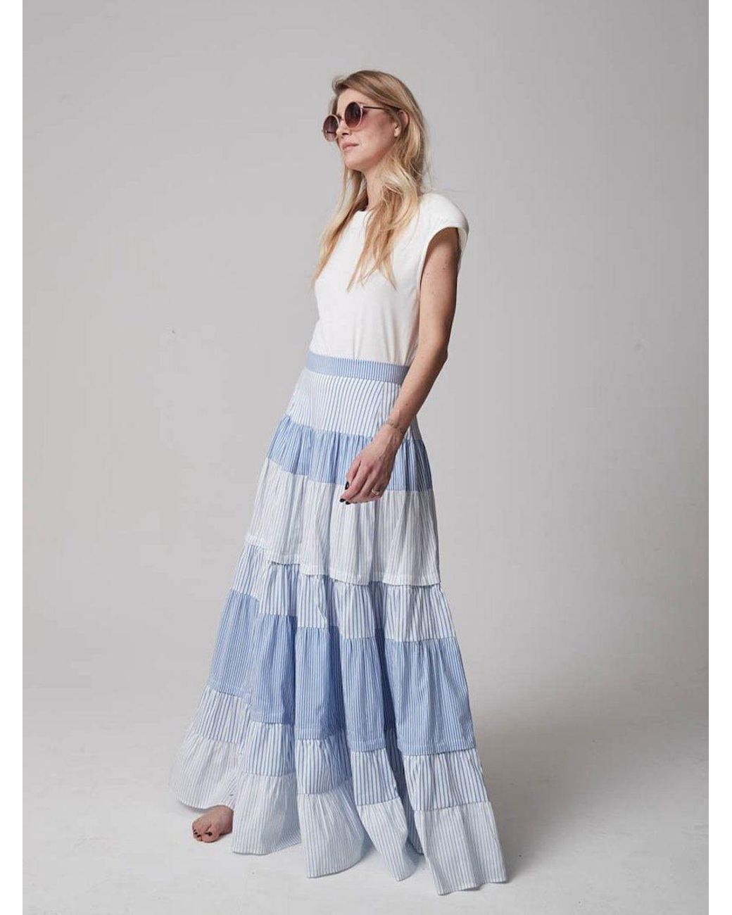 Helene Galwas Blue Katarina Skirt
