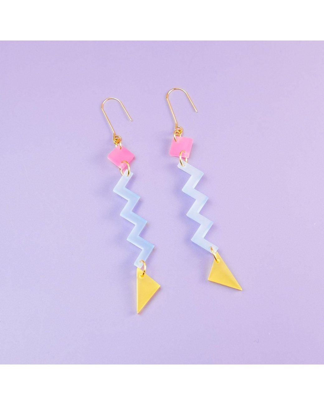 By Chavelli Yellow Geometric Zig Zag