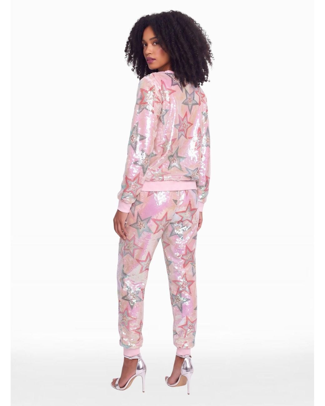 Any Old Iron Multicolor Iridescent Star Sequin Joggers
