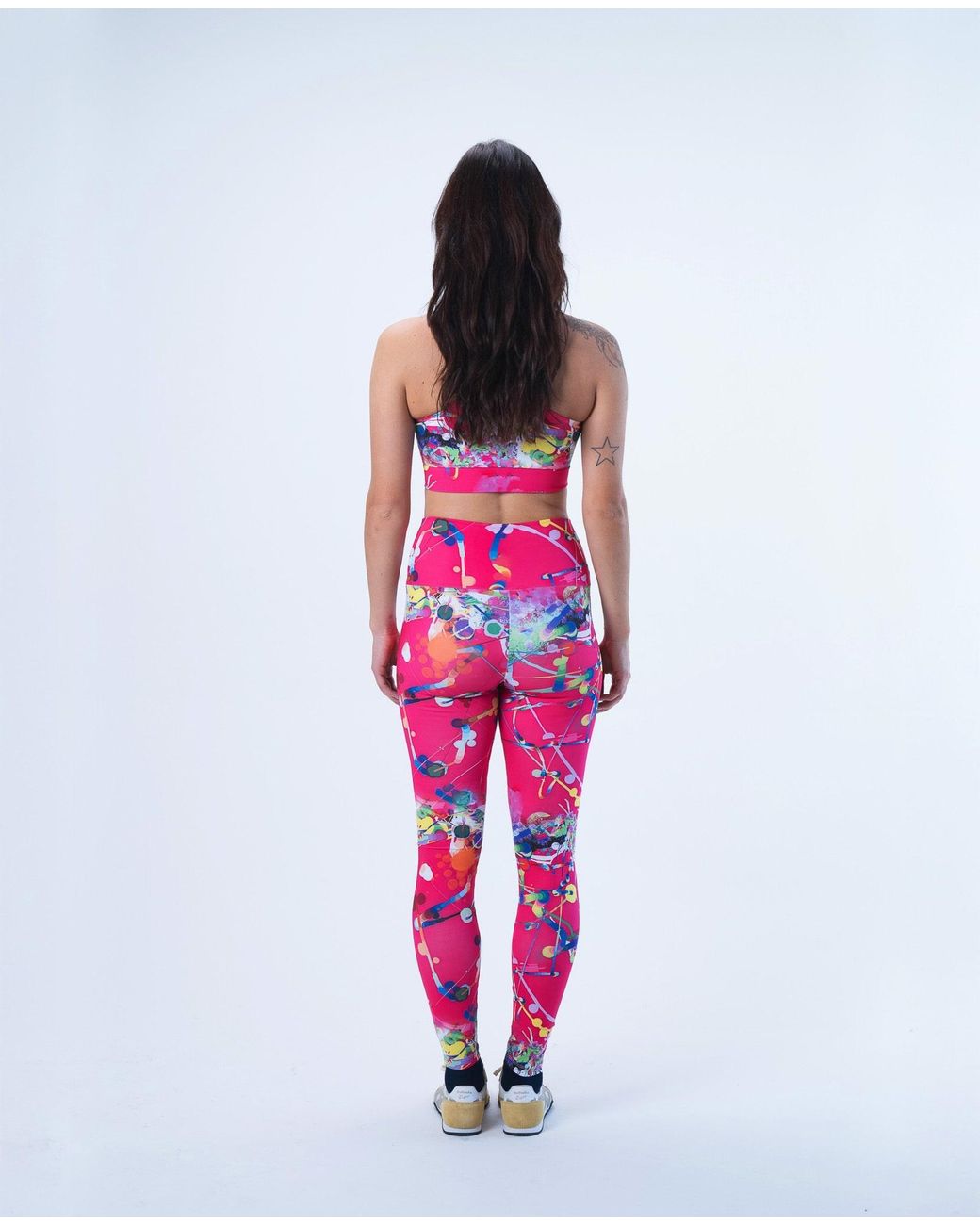 Lilia Munn Pink High Waisted Leggings –