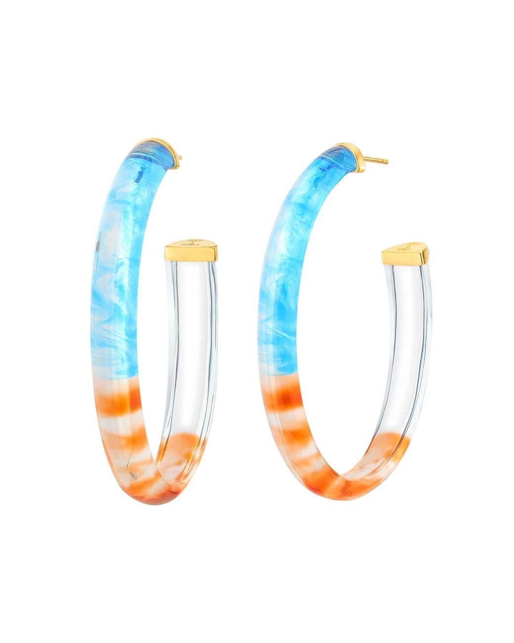 Gold & Honey Blue And Tie Dye Hoops