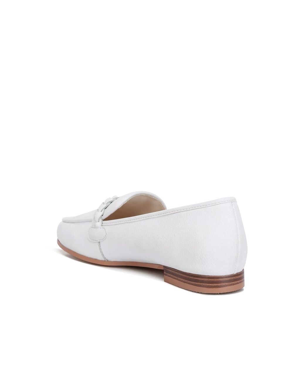 Rag & Co White Kita Braided Strap Detail Loafers