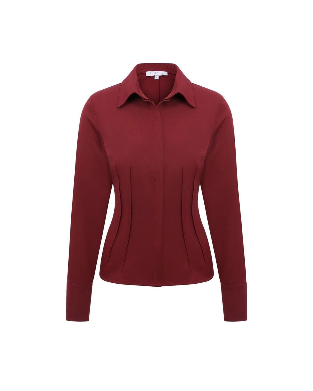 Maan Istanbul Red Concealed Button Up Shirt