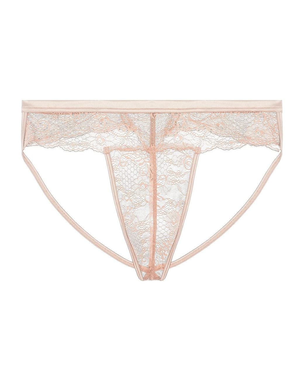 Journelle White Neutrals Sapna Jock Strap Thong Blush for men