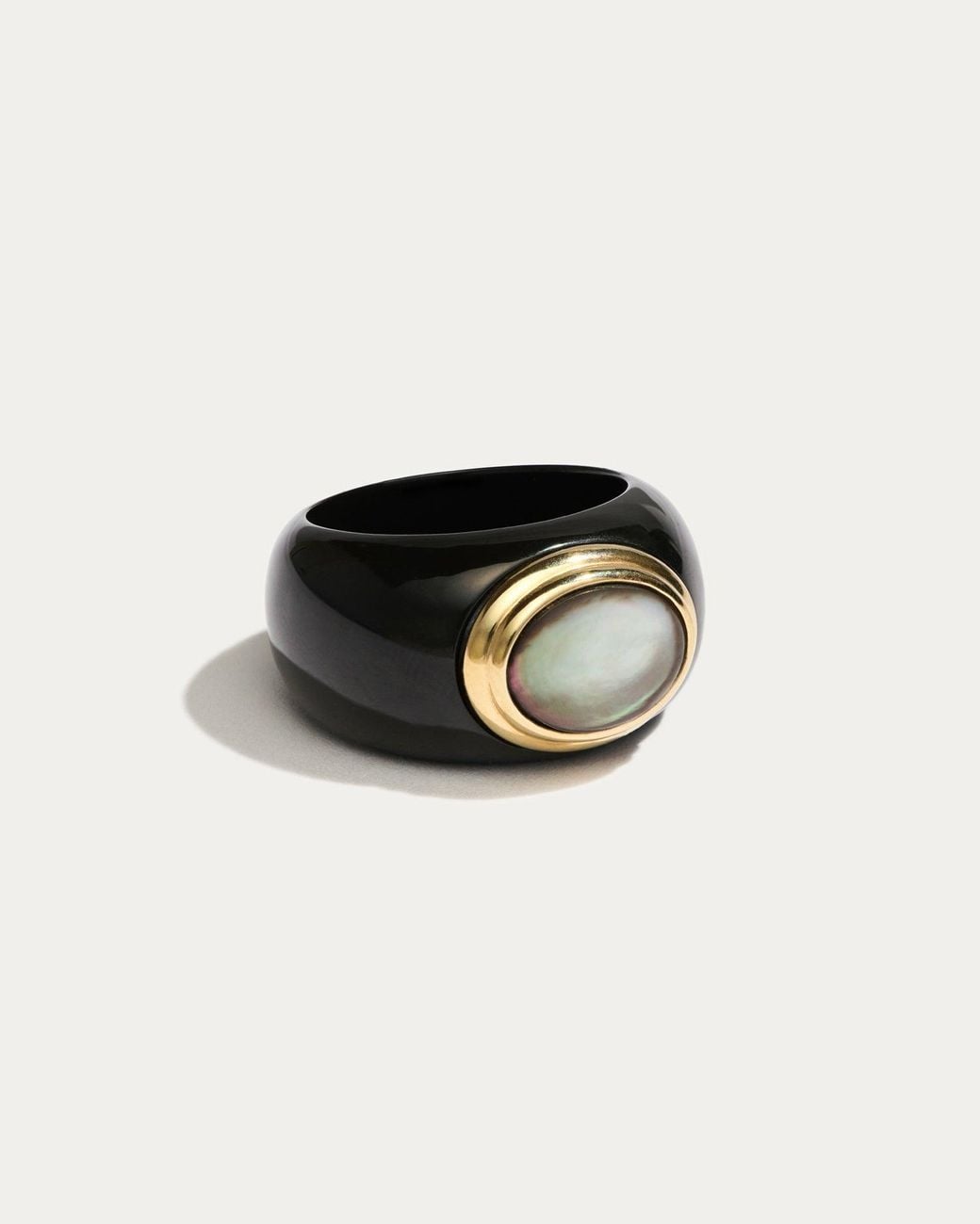 Stone Fruit Black Core Ring Resin