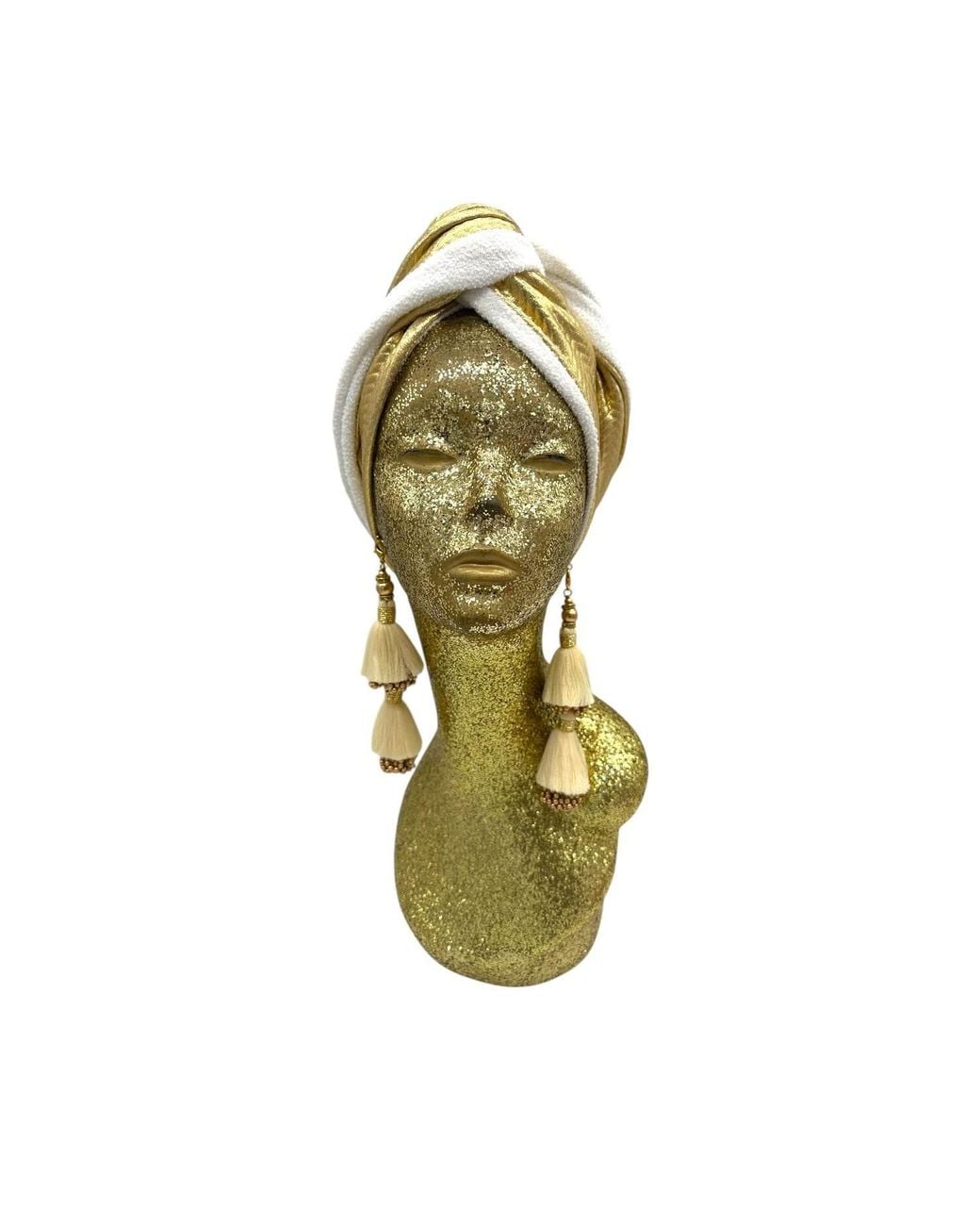 Julia Clancey Metallic Zia Golden & Ivory Terry Didi Dorado Turban