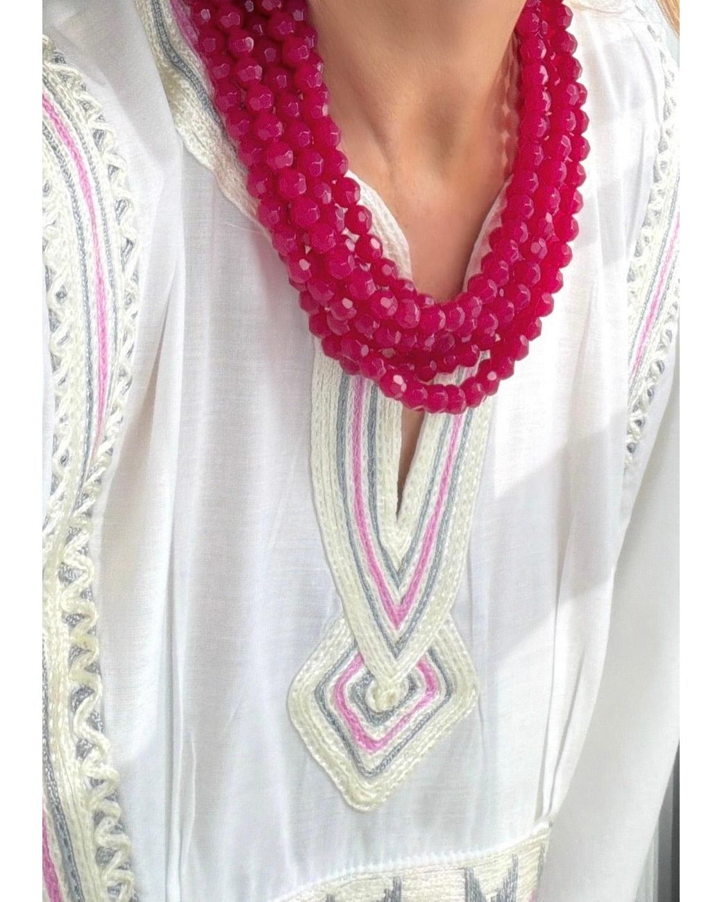 Fairchild Baldwin Red Helena Fuchsia Necklace