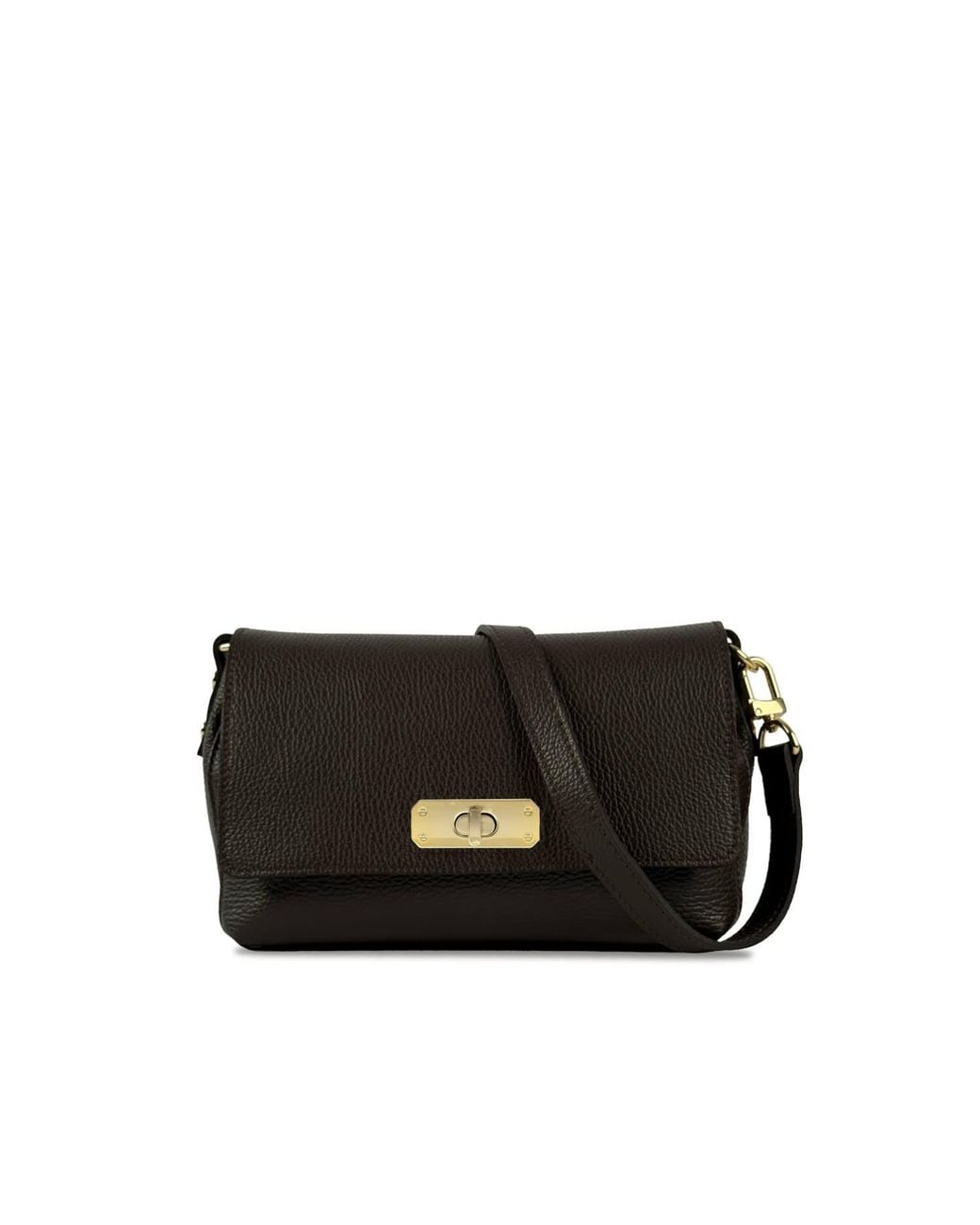 Apatchy London Black The Maisie Midi Chocolate Leather Bag