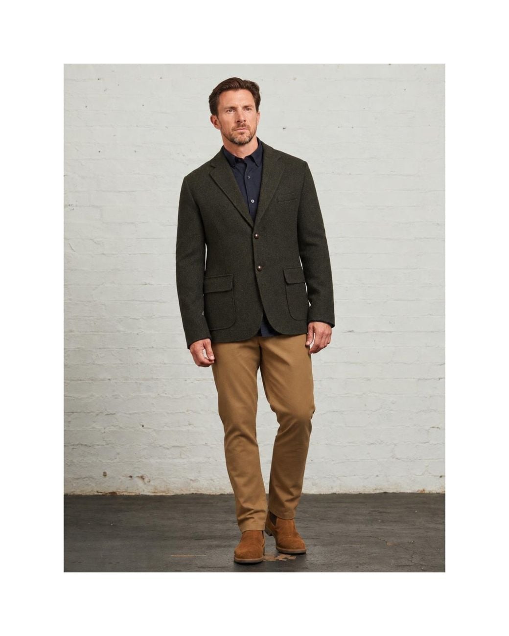 Guards London Black Lawrence Tweed Heritage Wool Blazer for men