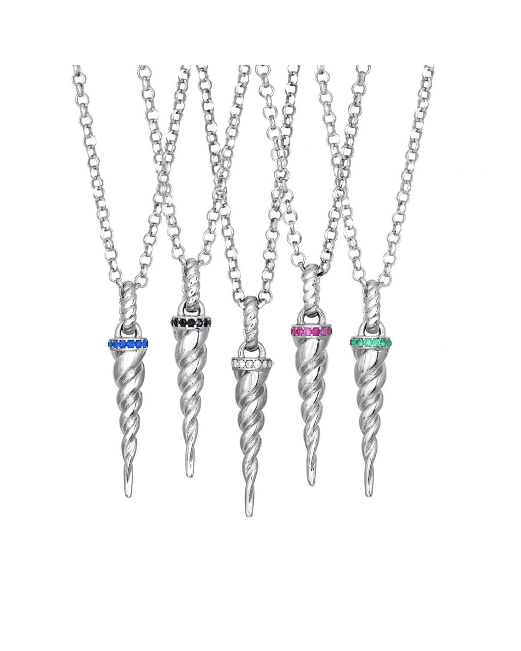 Myrto Katramadou Jewellery Metallic Unicorn Whisper – Necklace 925 Emerald