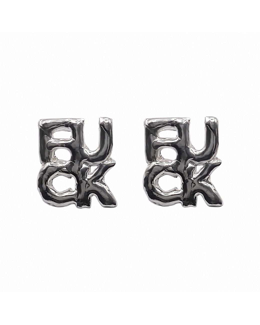 Moca Jewellery Metallic Fuck + Fuck Earrings