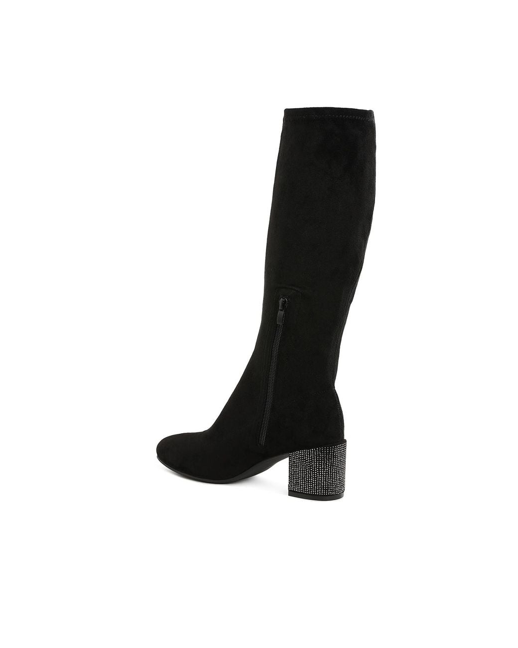 Rag & Co Black Sinaloa Microfiber Knee High Boots