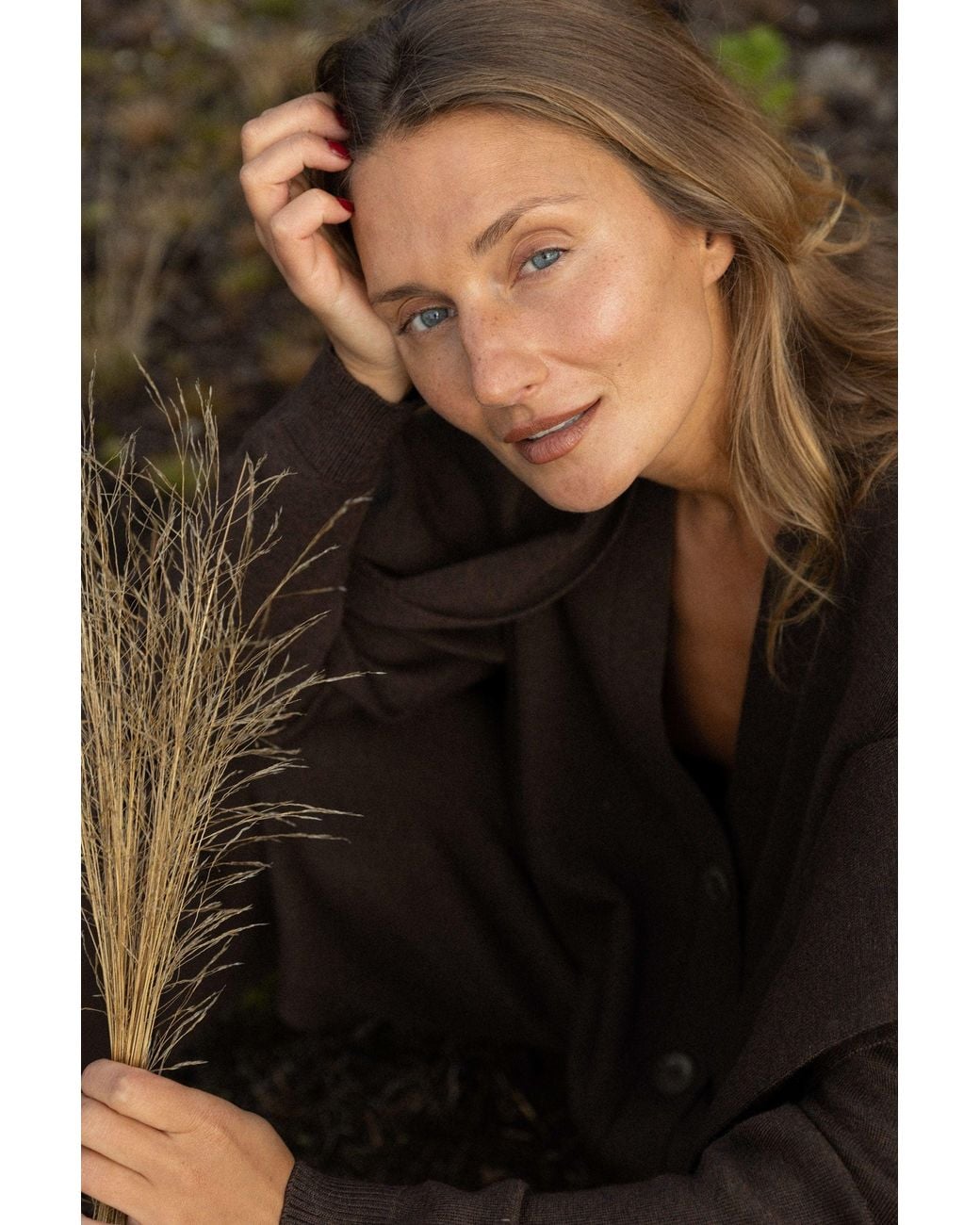 SALANIDA Brown Bene 100% Merino Cardigan Chocolate