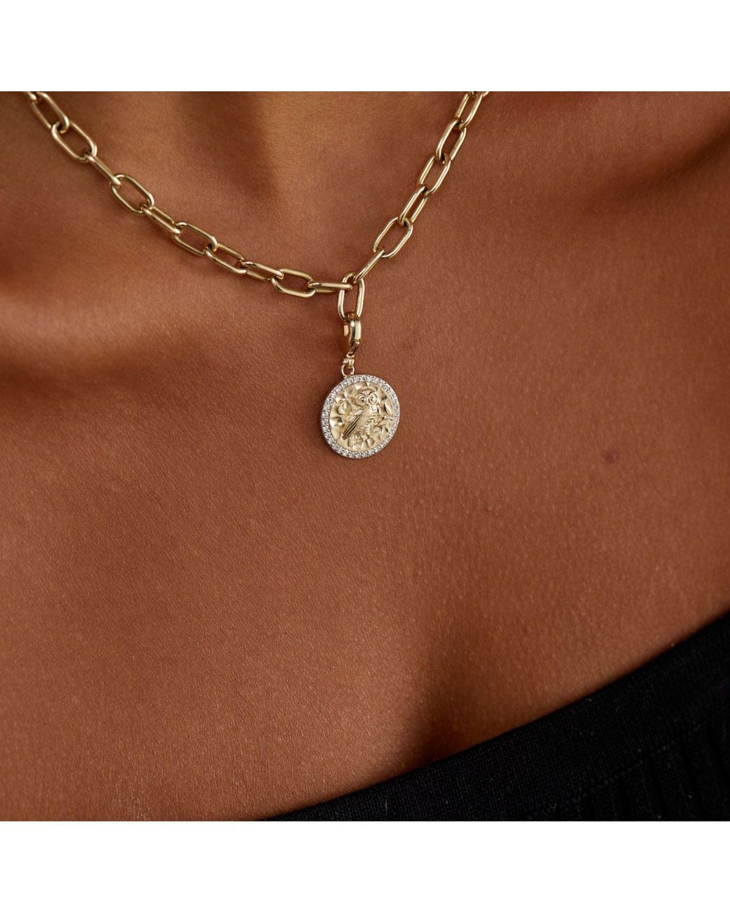 Dolcetto Designs Metallic Minerva Owl Charm