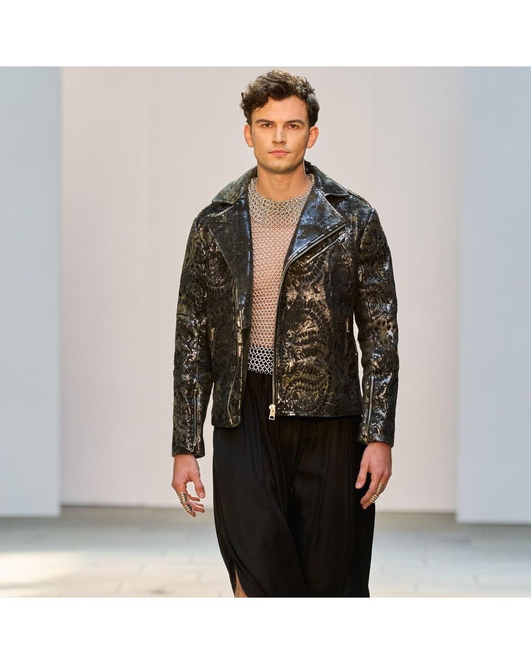 Zasta Studio Black The Combatant Leather Jacket for men