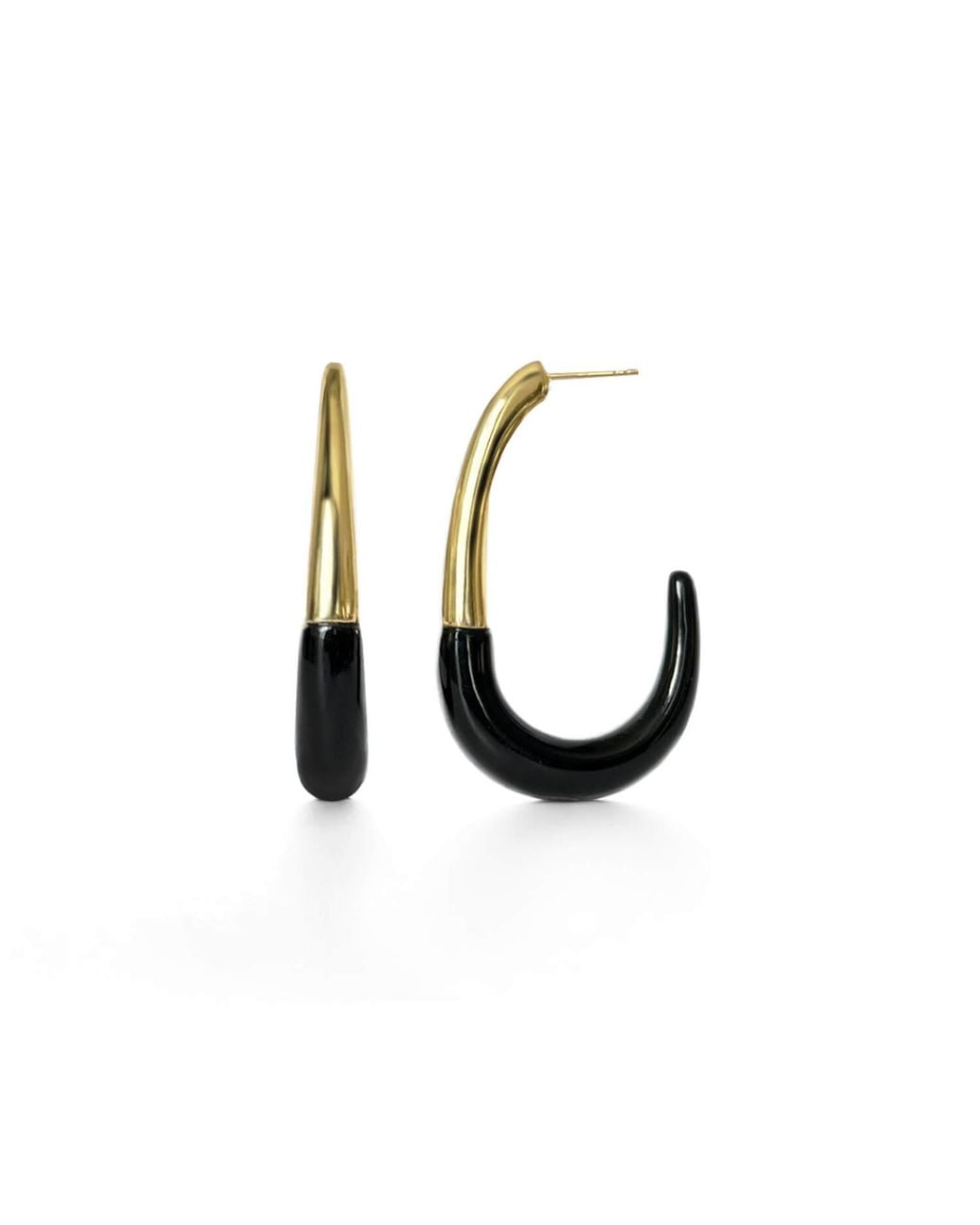 Gold & Honey Multicolor J Hoop Earrings