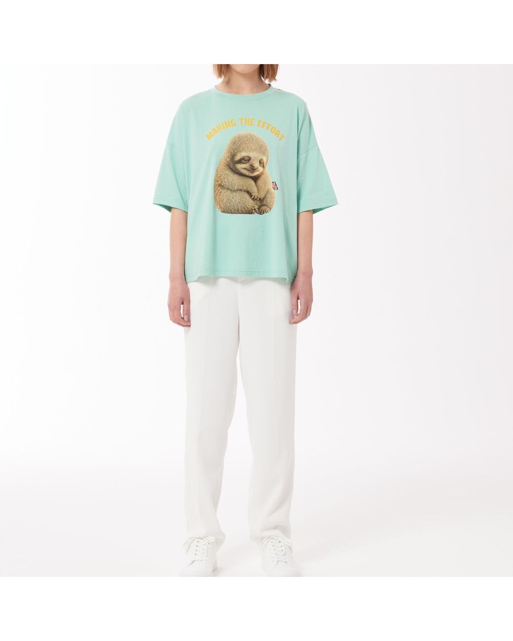Sour Figs Green Sloth T-Shirt for men
