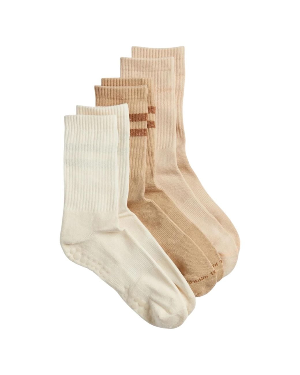 HIGH HEEL JUNGLE by KATHRYN EISMAN Natural Varsity Grip Socks