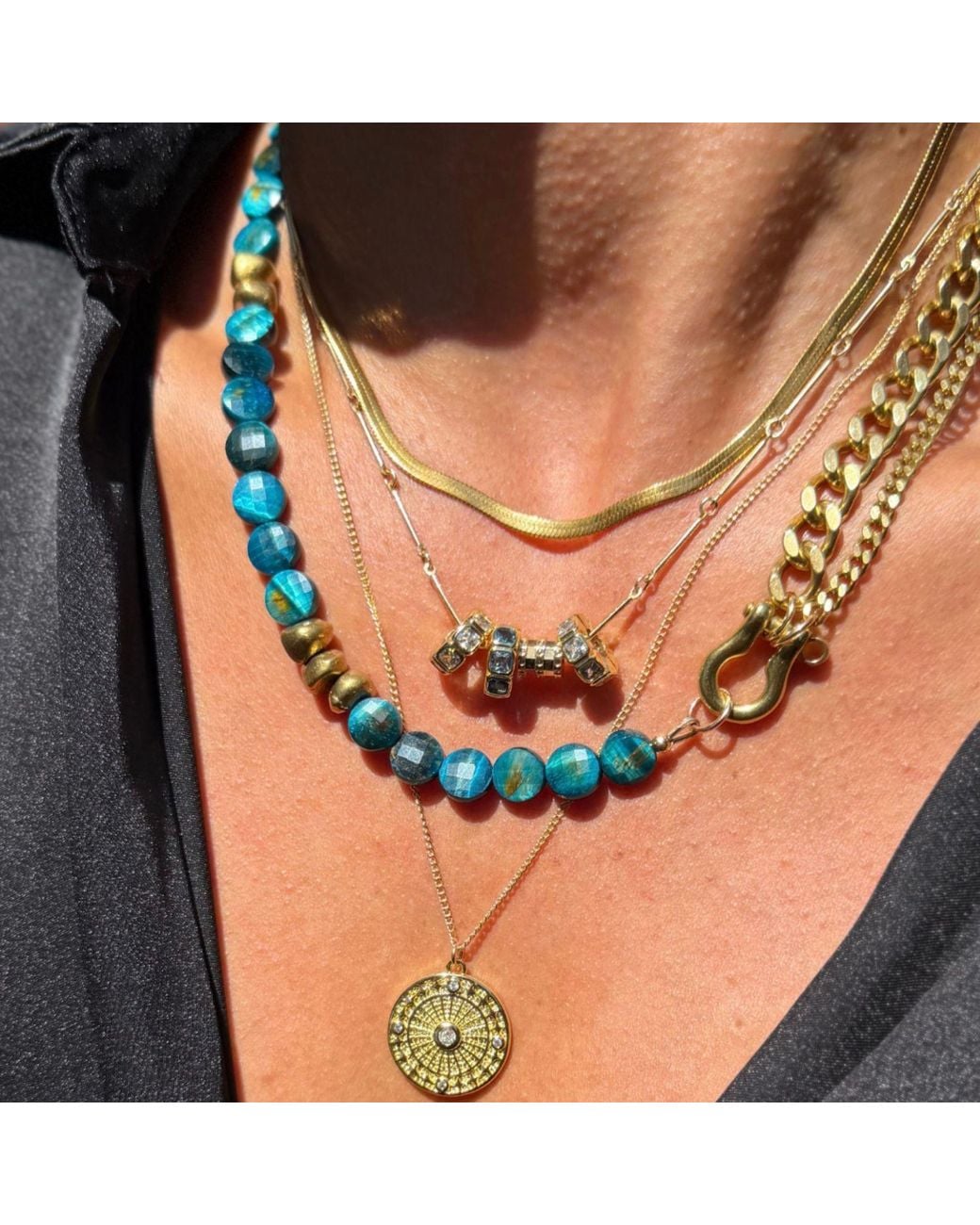 Rachel Nathan Metallic Connection Necklace