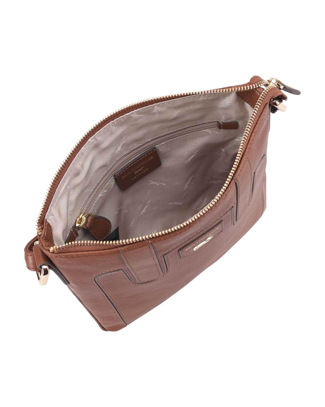 Paul Costelloe Brown Marble Crossbody Bag