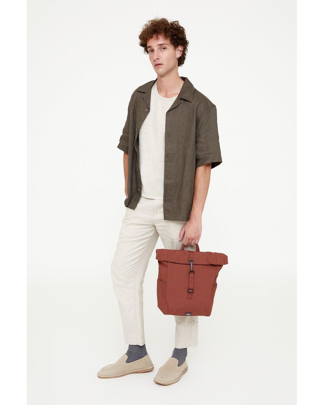 Lefrik Pink Roll Mini Backpack Bronze for men