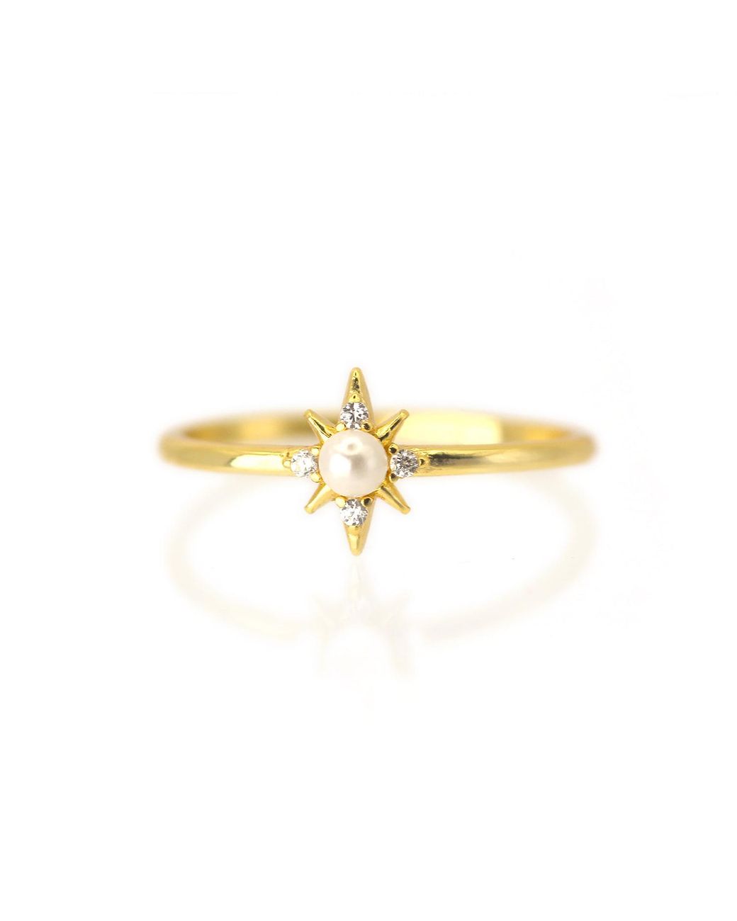 VicStoneNYC Fine Jewelry Metallic Northern Star Pearl And Diamond Ring