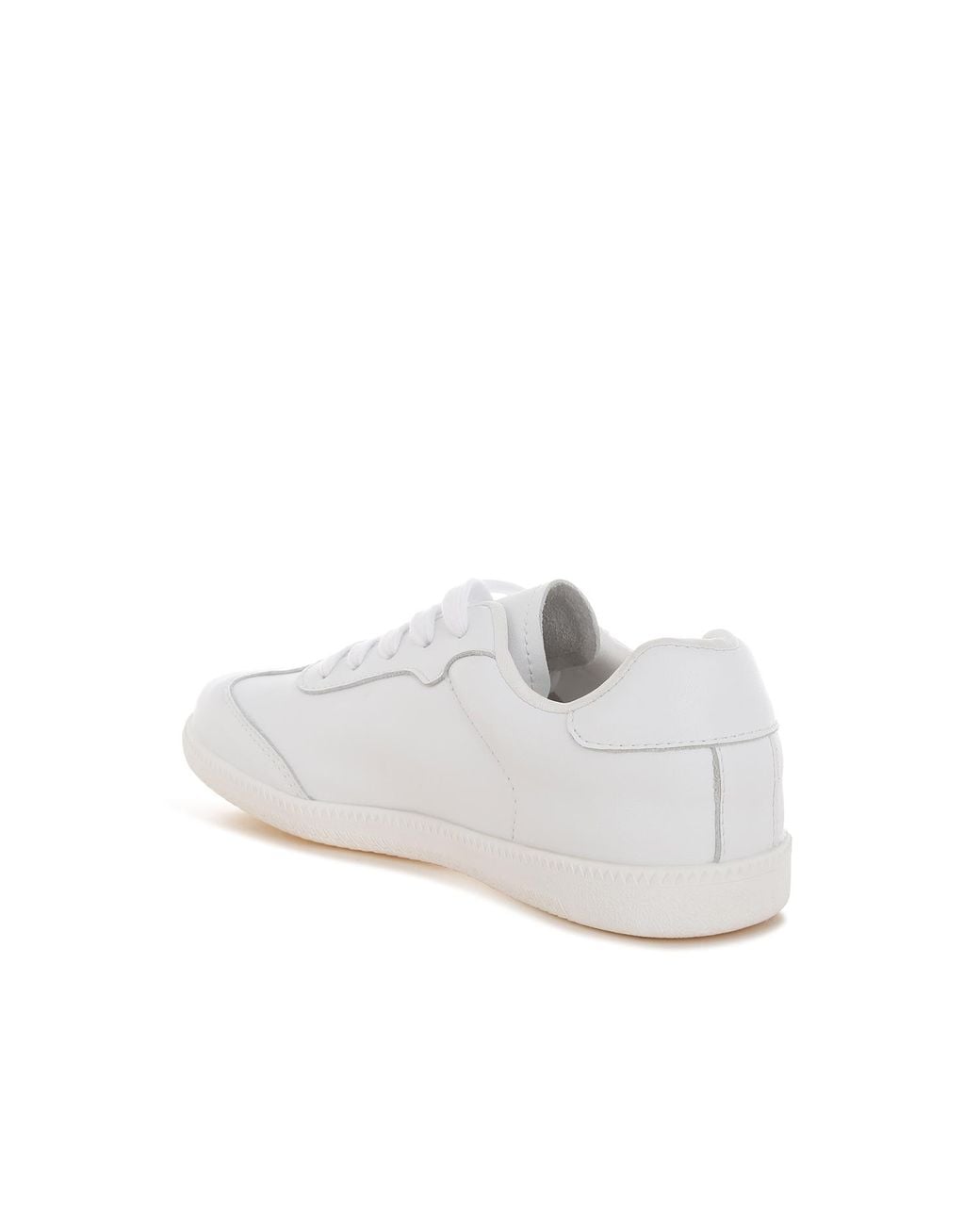 Rag & Co White Bostonia Real Leather Casual Sneakers
