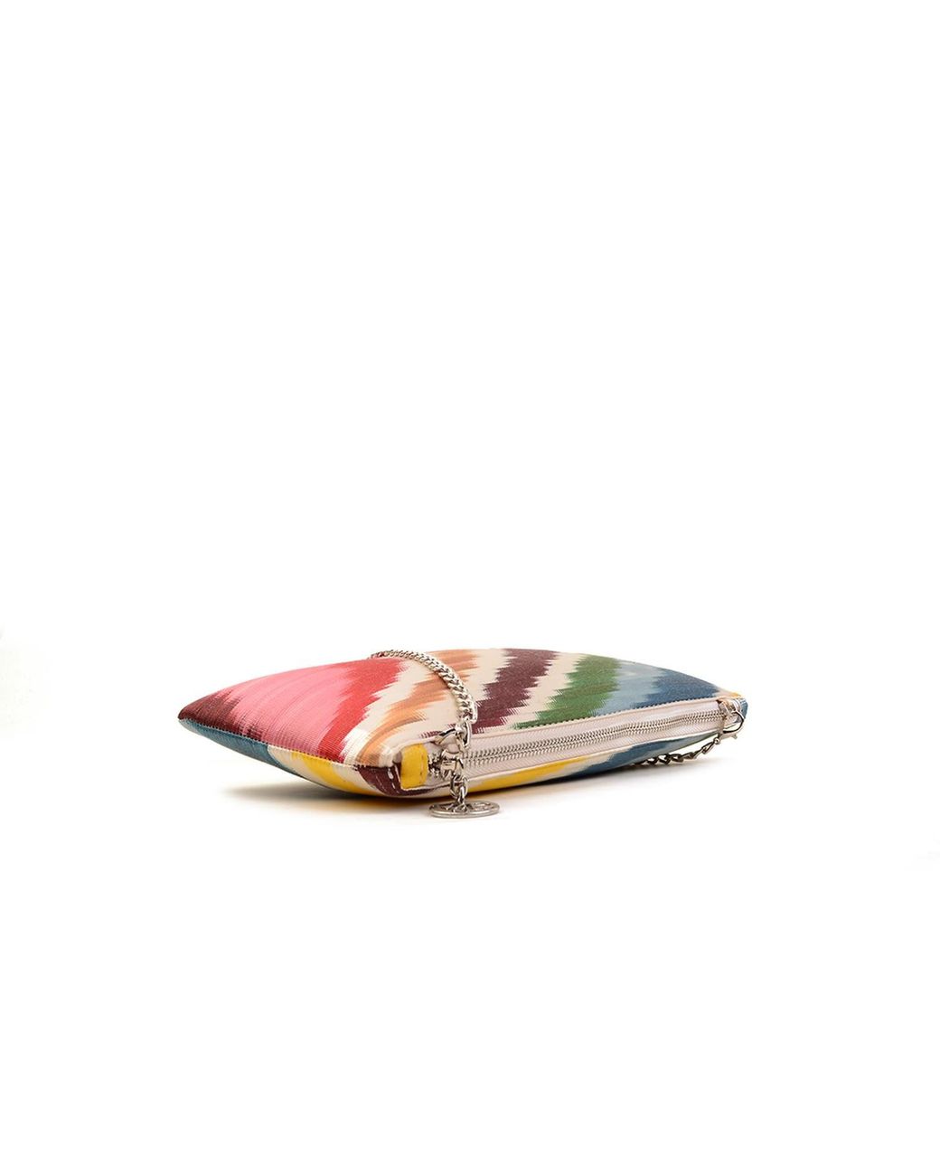 SJW BAGS LONDON Green Aquila Ikat Clutch Bag