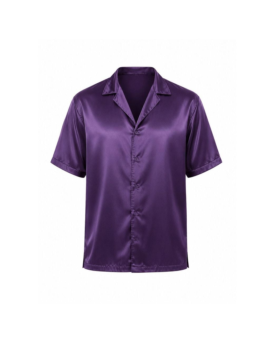 Hustle Purple Touch Me Not Satin-Shirt for men