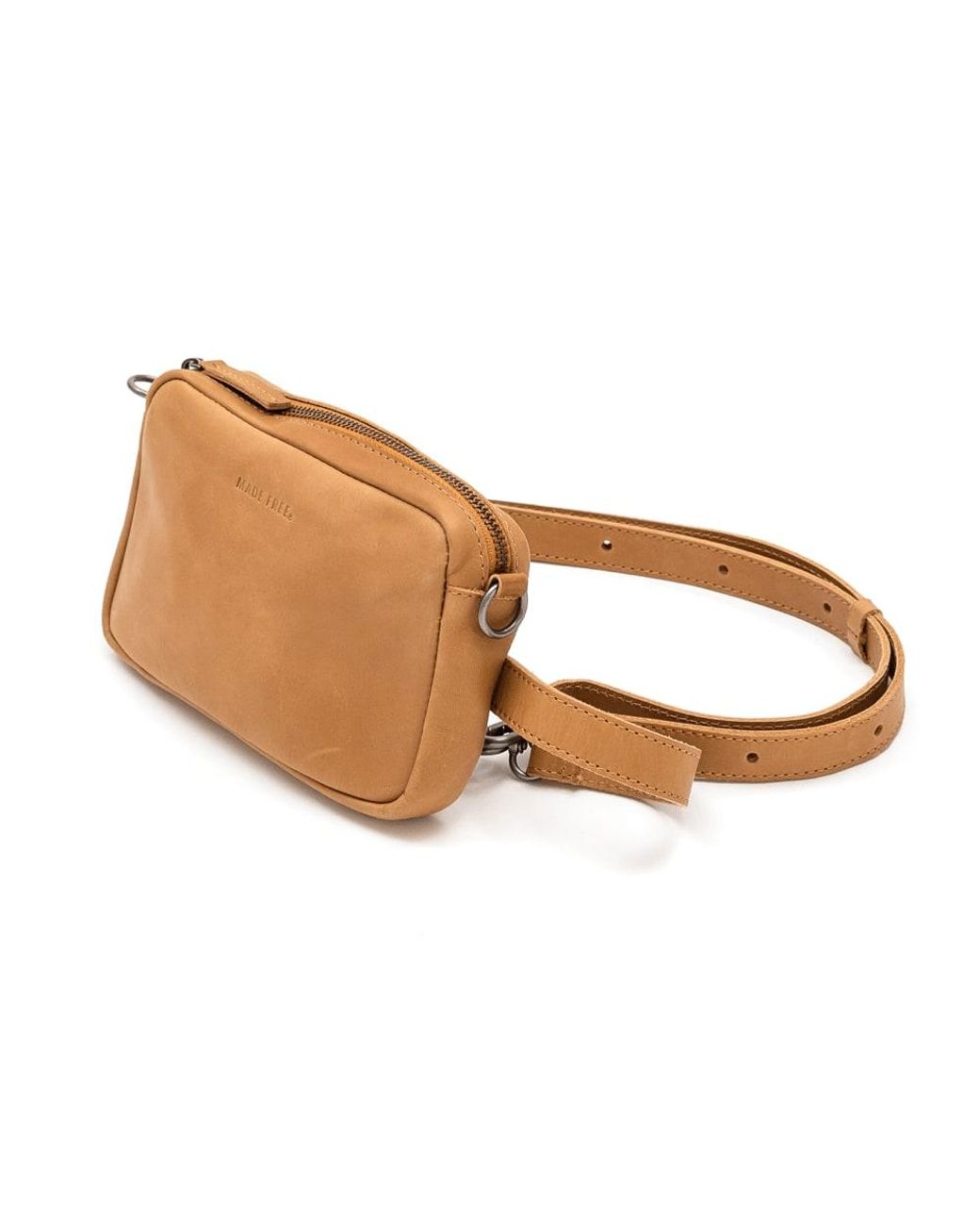 Made Free Brown Neutrals Convertible Camel Belt Bag