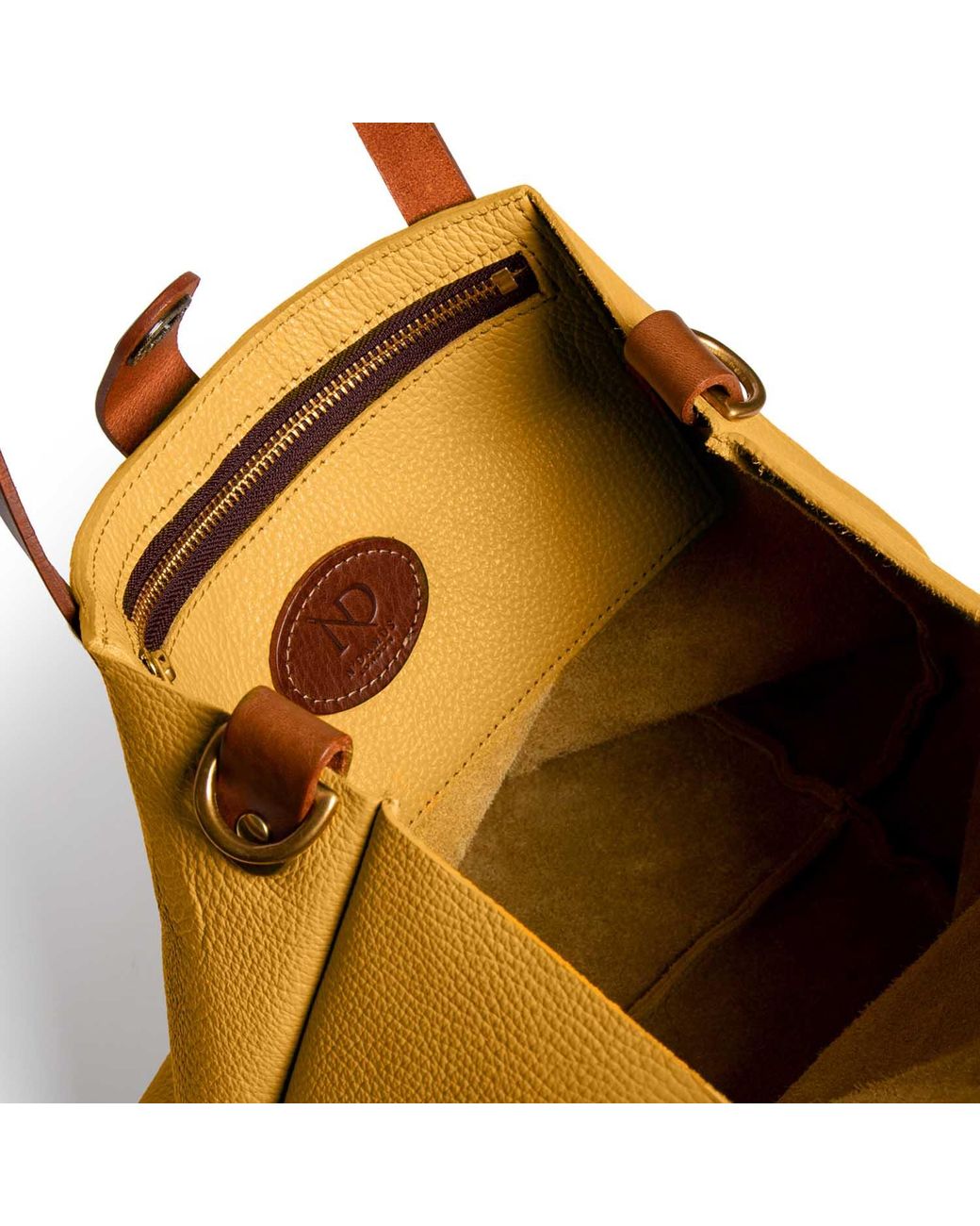 N'damus London Yellow Adanna Leather Tote Bag