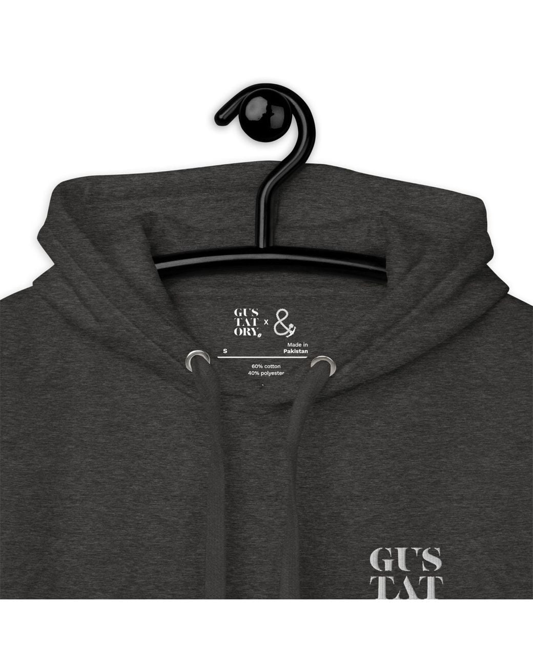 Anchor and Crew Gray Heather Gustatory Edinburgh Coffee Scene Cotton Blend Embroidered Hoodie