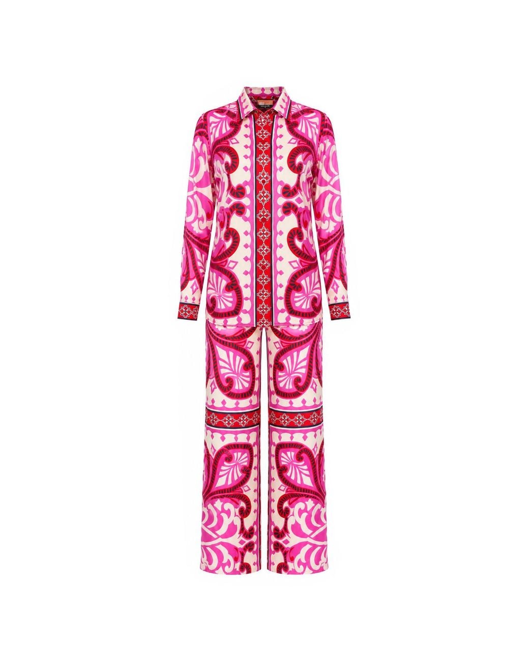 Maui X Lolita Red Yaya Baroque Print Pants Set