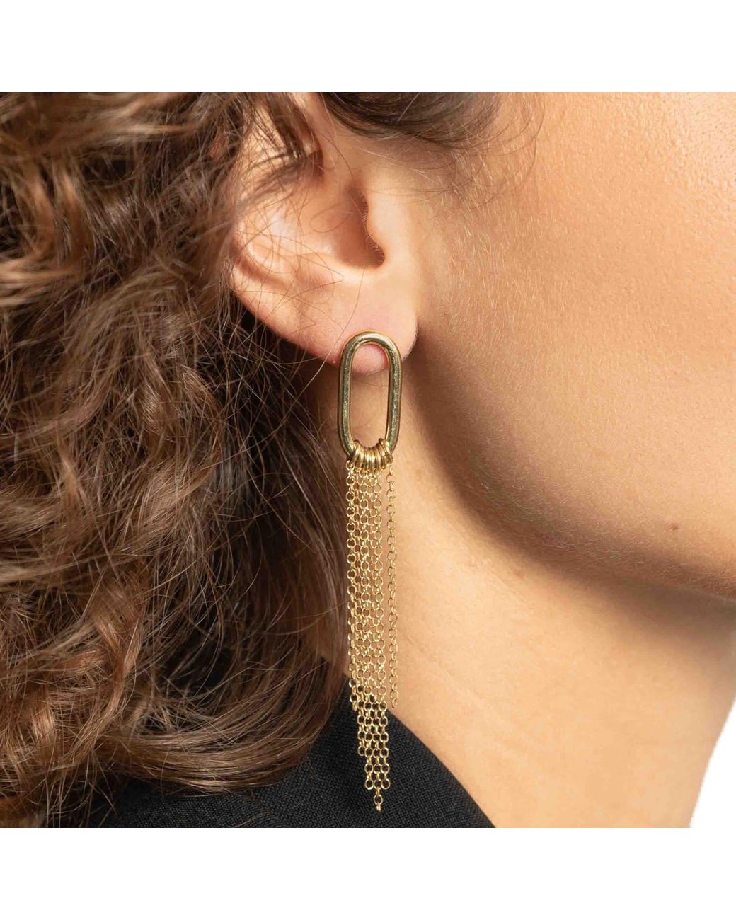 LOTT.gioielli Metallic Classic Earring Tube Chain