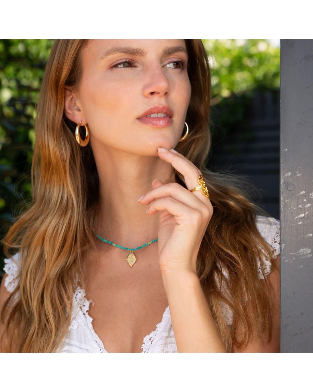 Seven Saints Metallic Scorpio Gemstone Choker Necklace, Citrine, Rhodium Plated