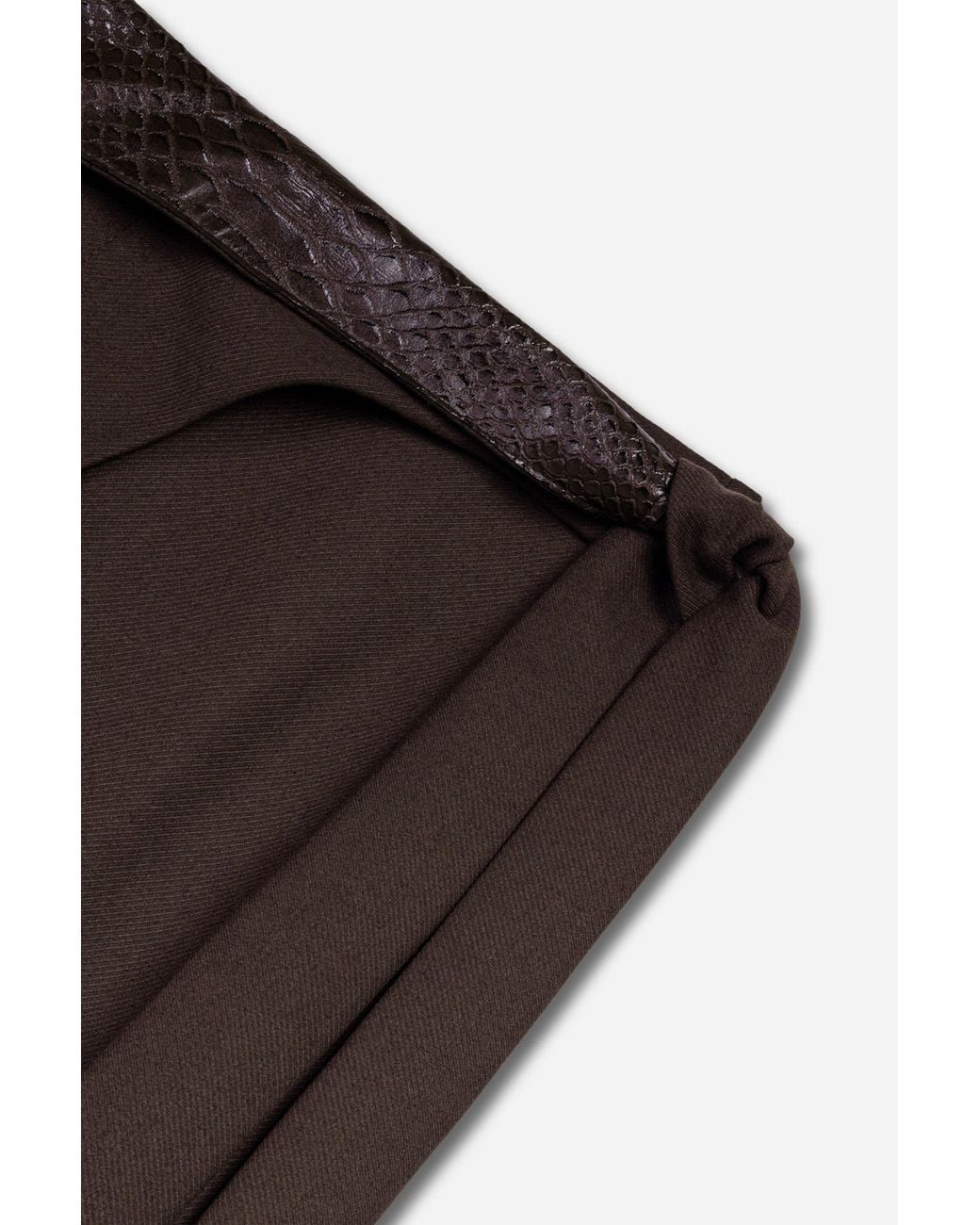 Nocturne Brown Tie Waist Wide Leg Trousers