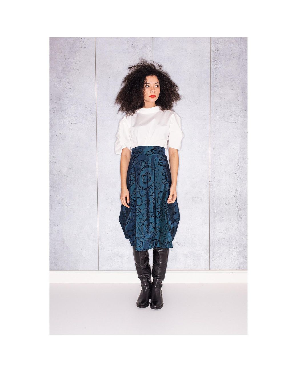 Bianca Popp Blue Wrapped Skirt