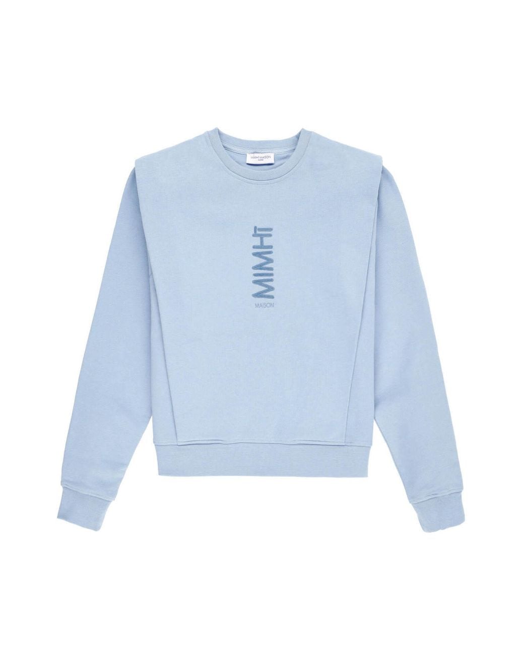 Mimhi Maison Blue Shoulder Pad Cotton Sweatshirt – Baby