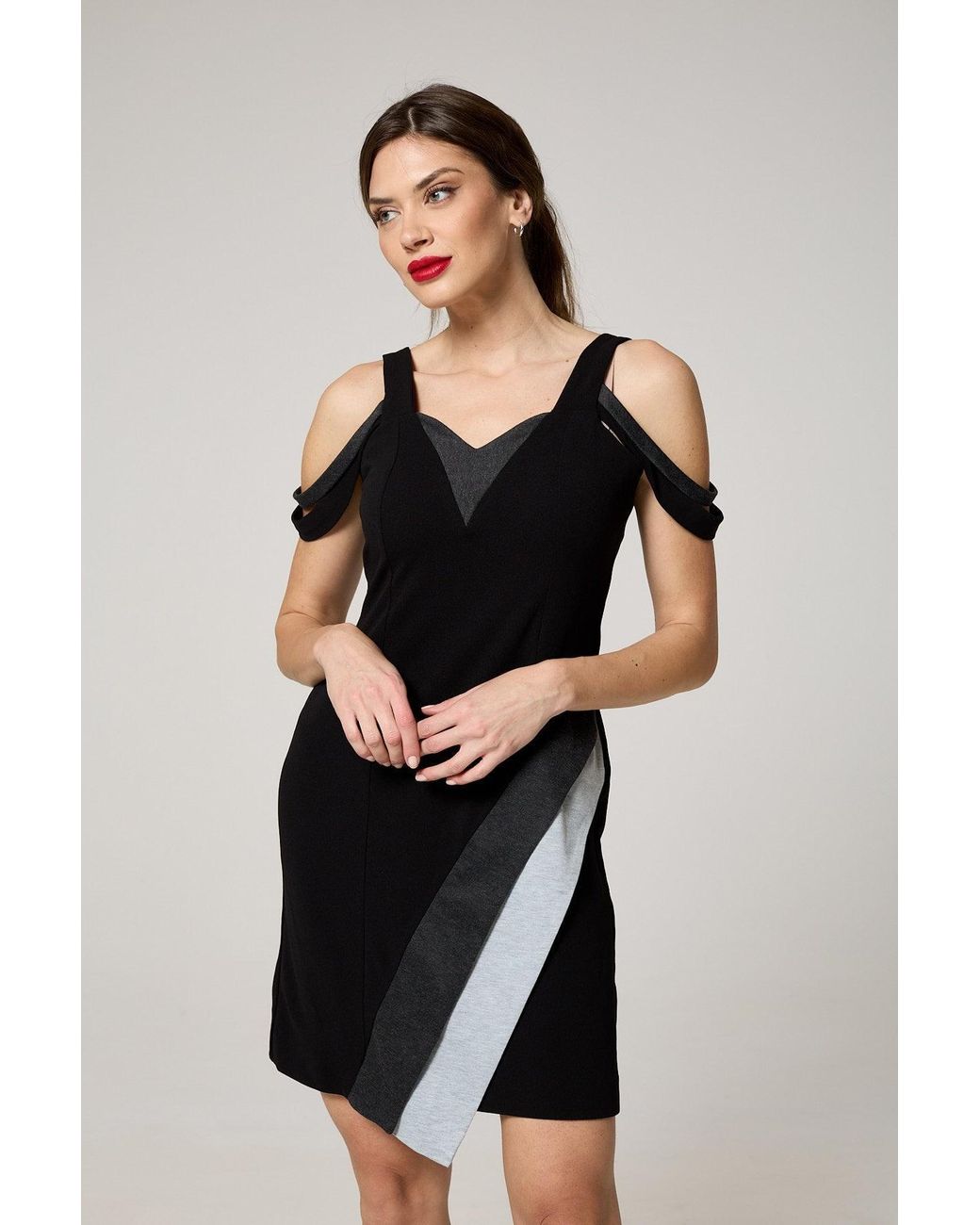 K-Win London Black Off-Shoulder Dress