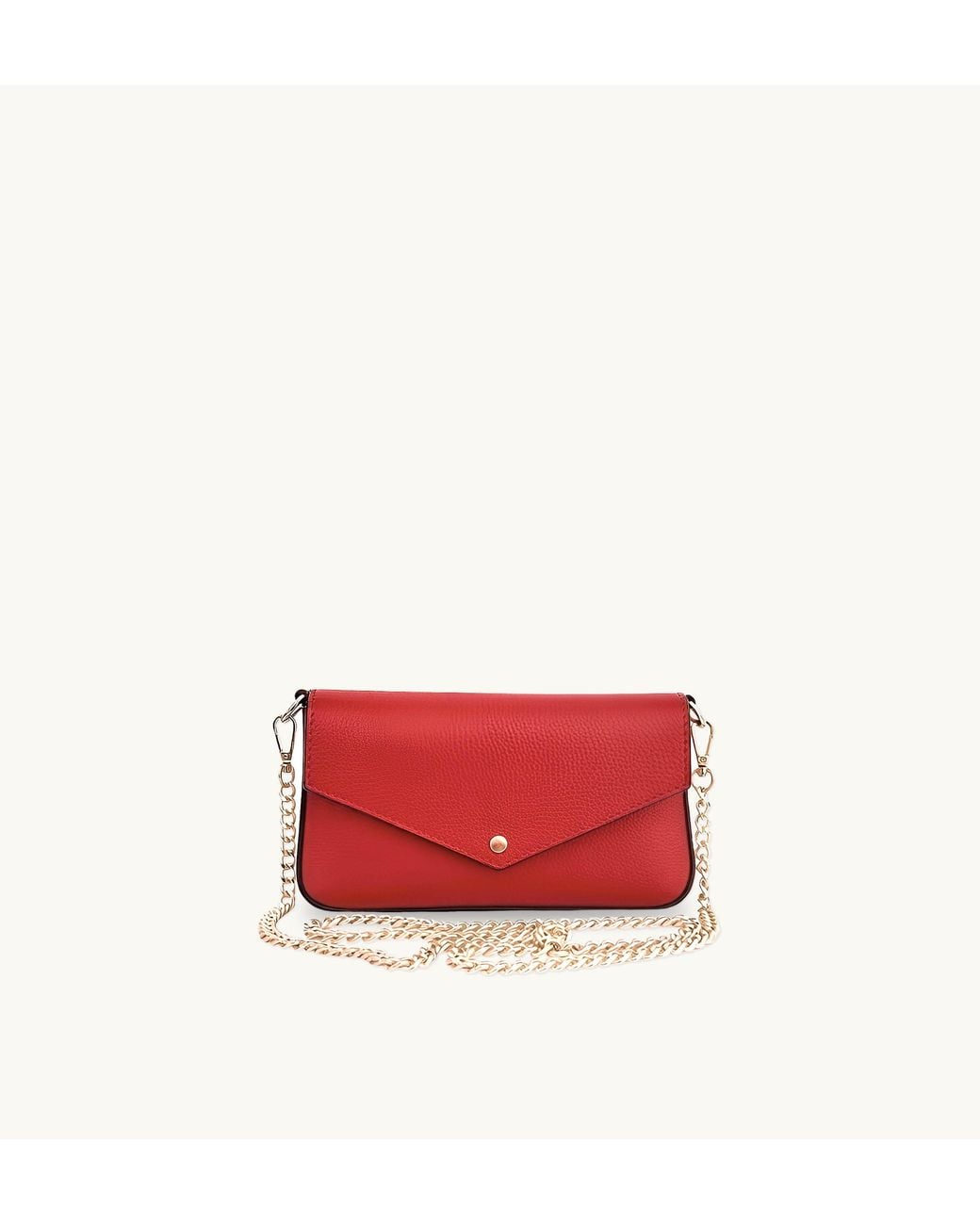 Apatchy London Red The Munro Scarlet Leather Shoulder Bag