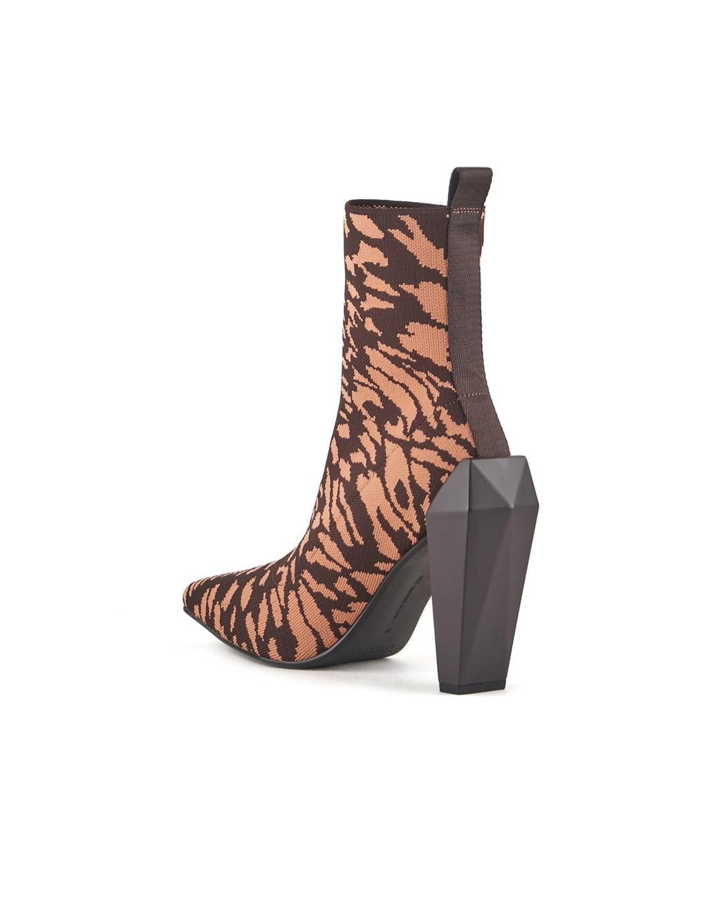 United Nude Brown Knit Sock Heeled Booties