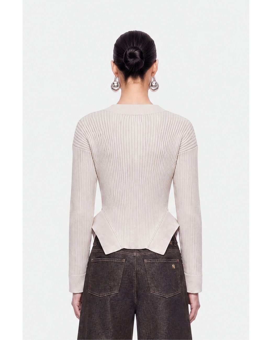 Nocturne White Neutrals Soft Knit Top