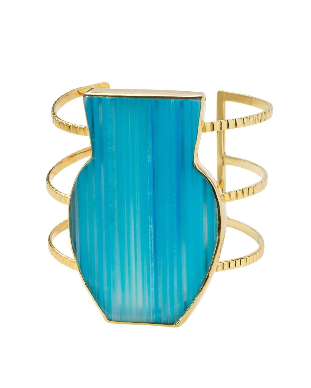 YAA YAA LONDON Blue Gemstone Body Cuff Bracelet