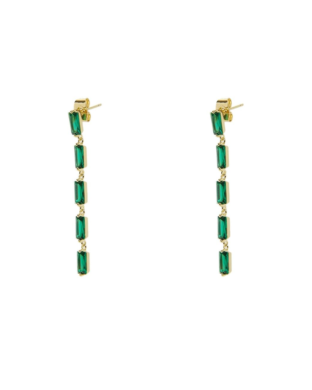 Argento Vivo White The Baguette Drop Earring