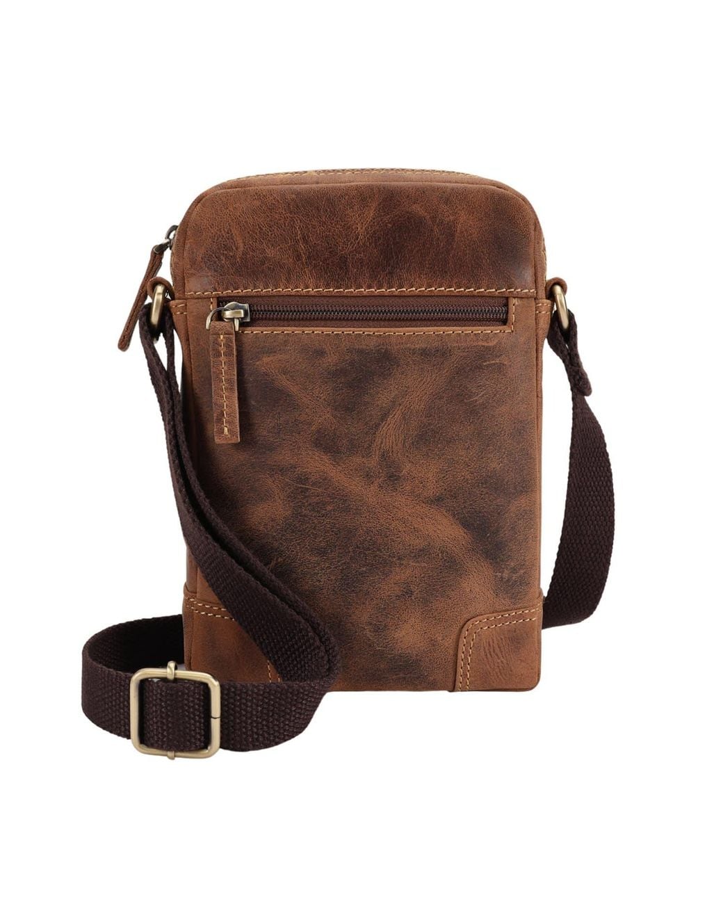 Lloyd Baker Brown Bally Distressed Leather Crossbody for men