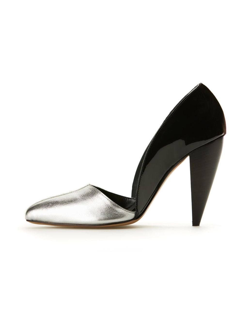 Rosamund Muir London Black Romera Patent & Duo Texture Heels