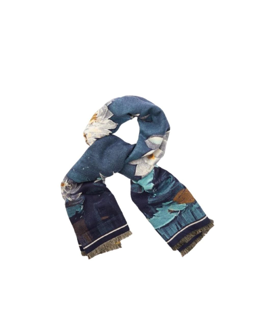 Saachi Blue Lily Bold Reversible Scarf
